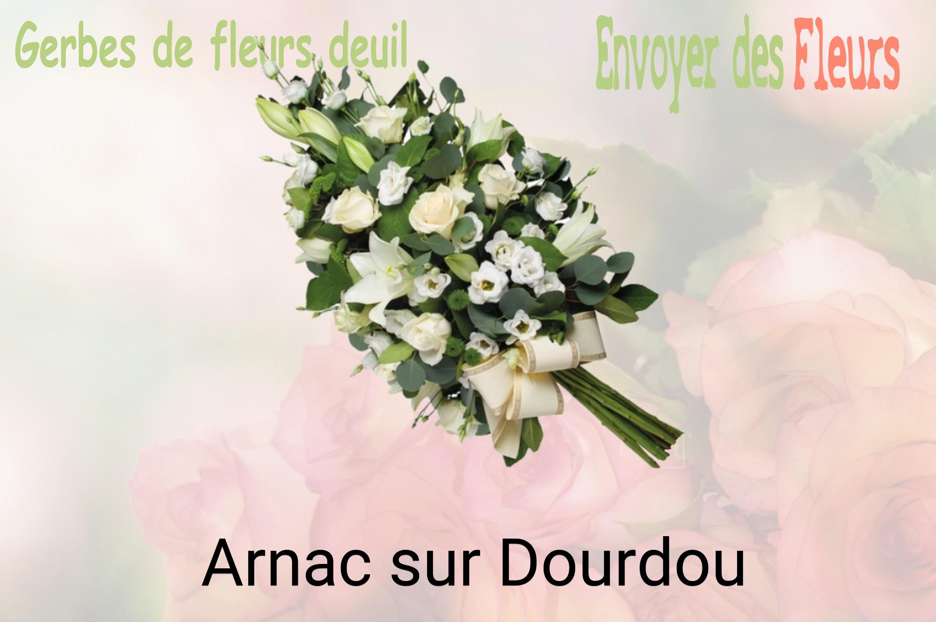 Gerbe de fleurs de deuil livrée à Arnac-sur-Dourdou